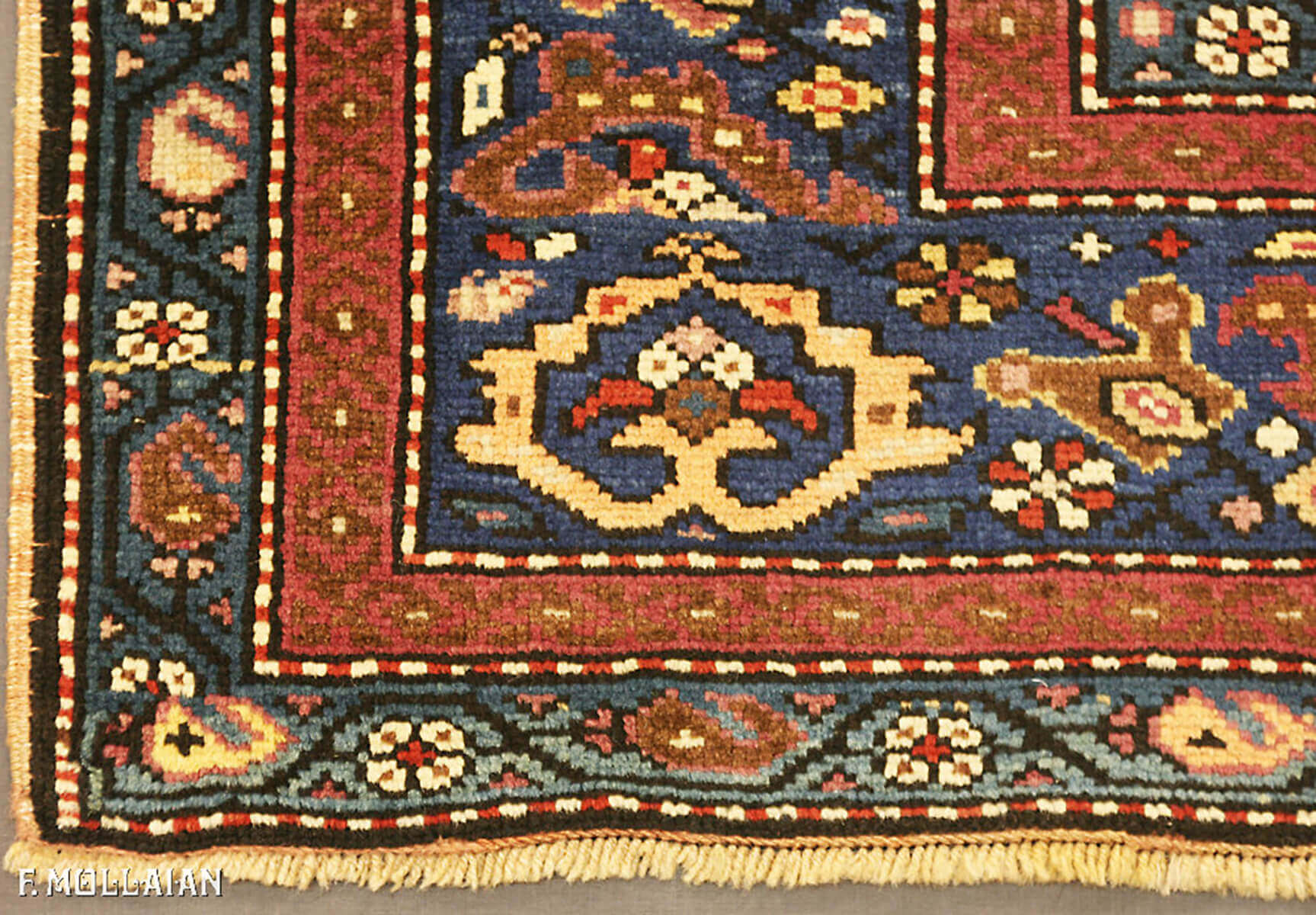 Antique Caucasian Karabakh (Qarabag) Part Silk Gallery Carpet (398x182 cm)